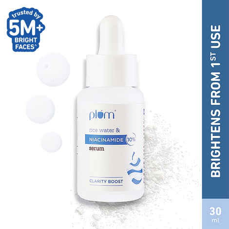 Plum 10% Niacinamide Face Serum with Rice Water for Blemish-Free, Clear & Bright Skin (30 ml)ml)