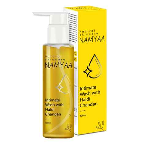 Namyaa Haldi Chandan Intimate Hygiene Wash | With Germ and Odour Protection | pH Balanced 100 gm