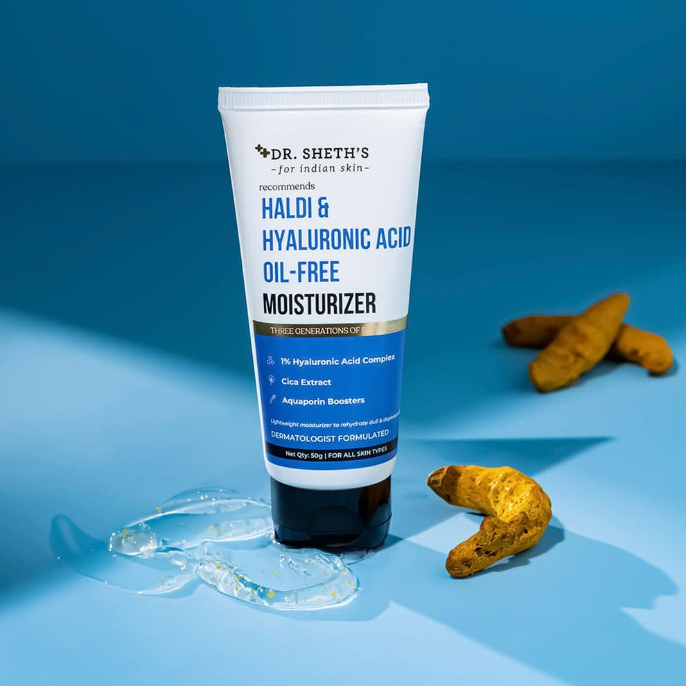 Dr. Sheth's Haldi & Hyaluronic Acid Oil-Free Moisturizer - 50 gm