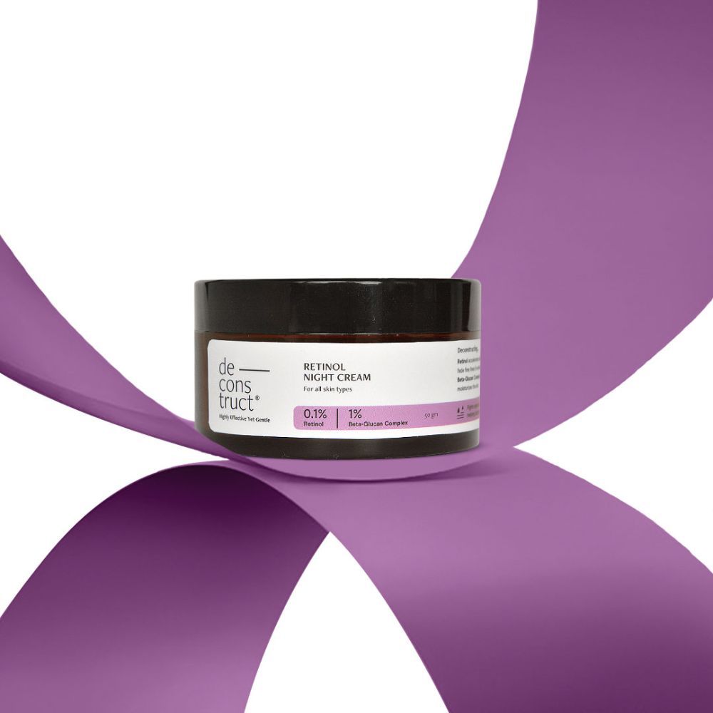 Deconstruct Retinol night cream - 0.1% Retinol + 1% Beta-Glucan Complex | 50 gm