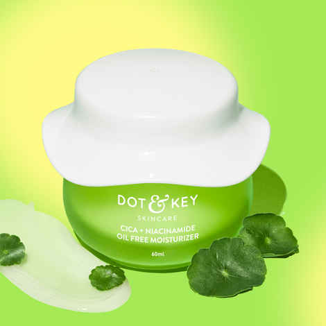 Dot & Key CICA + Niacinamide Oil-Free Moisturizer | Face Moistuirzer for Oily, Acne Prone & Sensitive Skin | Fades Acne Scars & Dark Spots, Soothes Redness & Irritation | 60 ml