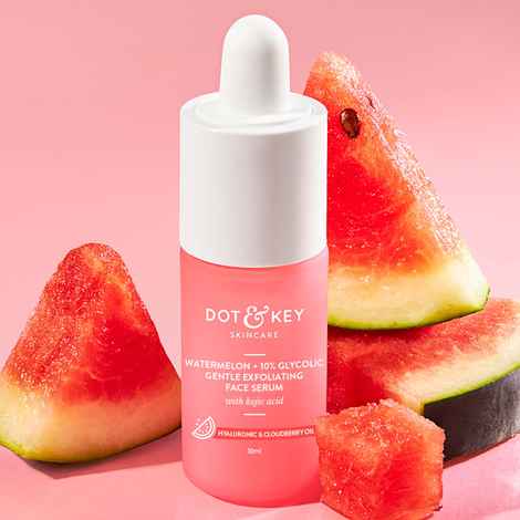 Dot & Key Watermelon + 10% Glycolic Gentle Exfoliating Face Serum with Kojic Acid | Watermelon Face Serum with PHA & Cloudberry Oil 30 ml
