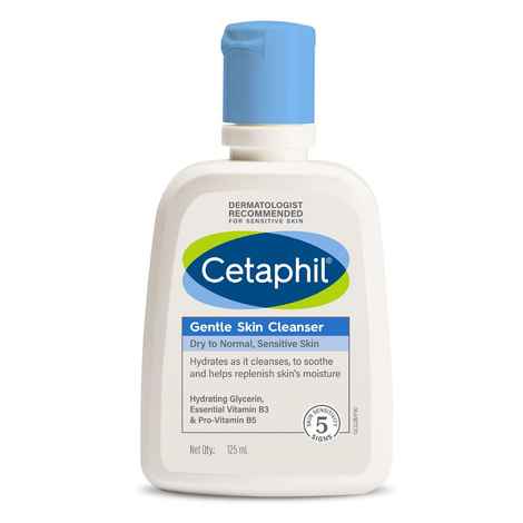 Cetaphil Gentle Skin CleanserDry to NormalSensitive Skin (125 ml) | Face Wash for Dry & Sensitive Skin