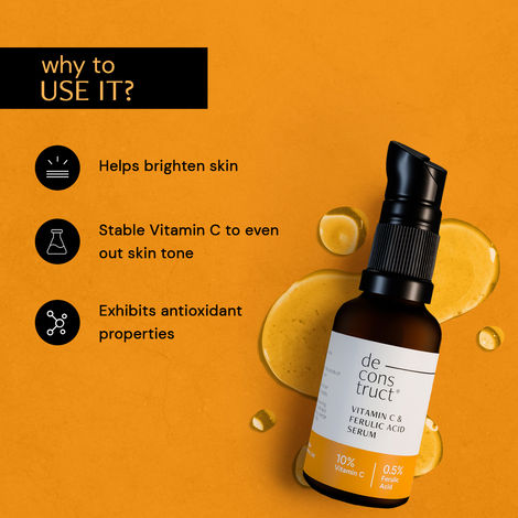 Deconstruct Vitamin C Face Serum | Non-Irritating | Brightens & Evens Tone - 30 ml